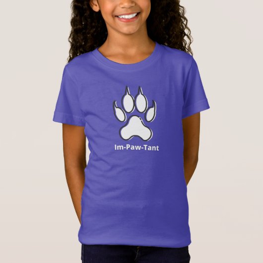 T-shirt Im-Paw-Tant Girls Jersey (Devant)