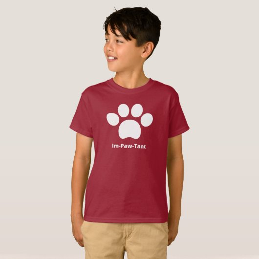 T-shirt Im-Paw-Tant Kid's Basic (Devant entier)