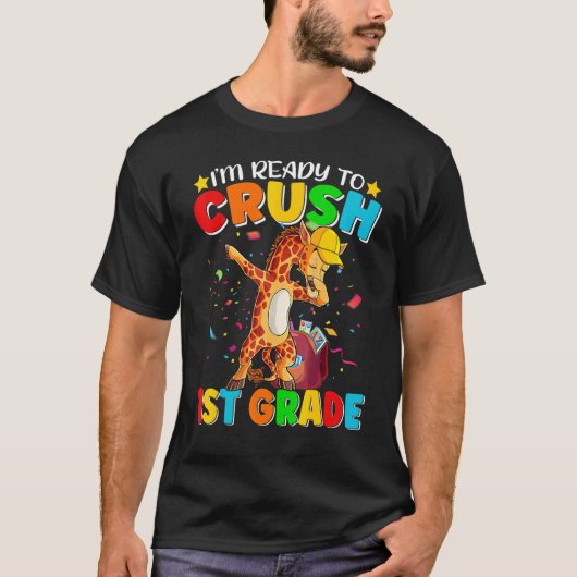 T-shirt I'm Ready To Crush 1st Grade Back To School Dabbin (Devant)