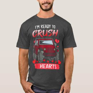T-shirt I'm Ready to Crush Monster Red Truck Gothic Valent
