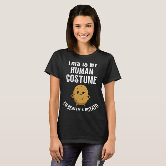 T-shirt I'm Really A Potato Halloween Potato costume (Devant entier)