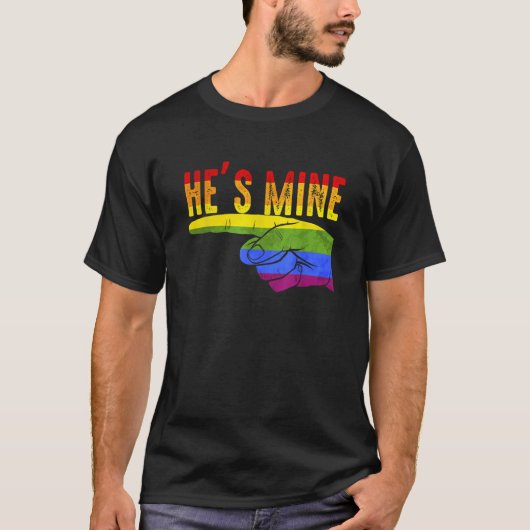 T-shirt Im Ses Hes Mine Gay Couple Lesbian Matching Outcom (Devant)