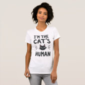 T-shirt I'm the cat's human funny black cat (Devant entier)