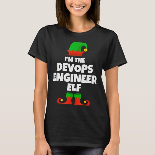 T-shirt I'm The Devops Engineer Elf Family Pajama Christma (Devant)