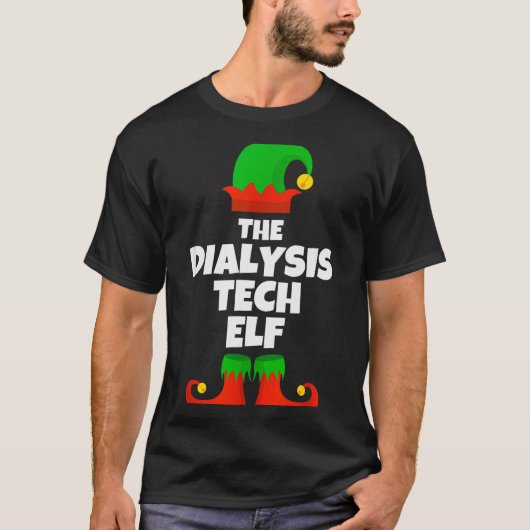 T-shirt I'm The Dialysis Tech Elf Family Pajama Christmas (Devant)