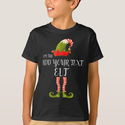 T-shirt Im The Elf Add Your Text Christmas  (Devant)