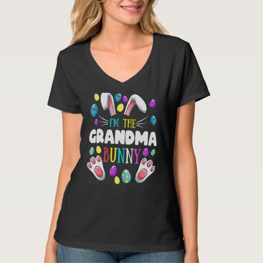 T-shirt I'm The Grandma Bunny Matching Family Easter Party (Devant)