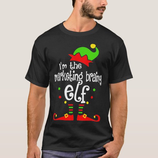 T-shirt Im The Marketing Brainy Elf Xmas Family Friend Chr (Devant)