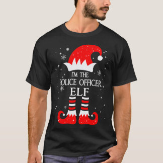 T-shirt I'm The Police Officer Elf Matching Family Group C
