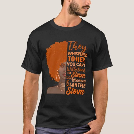 T-shirt I'm The Storm Orange Multiple Sclerosis Warrior Bl (Devant)