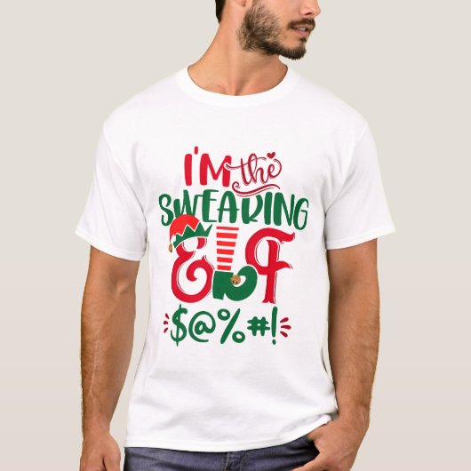 T-shirt I'm The Swearing Elf Christmas (Devant)