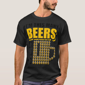 T-shirt Im This Many Beers Old 75th Birthday 75 Years