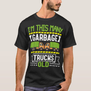 T-shirt I'm this many Garbage Trucks Old 2nd Birthday
