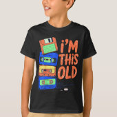 T-shirt I'm This Old Funny Retro Floppy Cette Design Vinta (Devant)