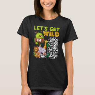 T-shirt I'm Wild And Eight Zoo Thème 8ème anniversaire Saf
