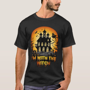 T-shirt Im Witch Maison Hantée Pleine Lune Citrouilles