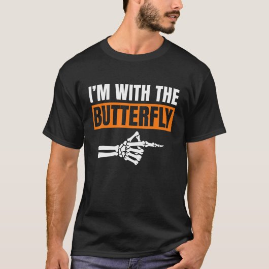 T-shirt I'm With Butterfly Halloween Costume Party Matchin (Devant)