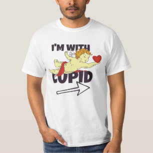 T-shirt I'm with cupid Armor heart Valentine