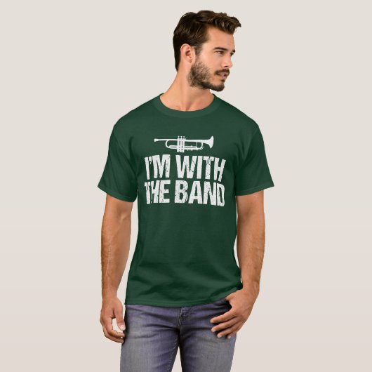 T-shirt I'm With The Band Funny Trumpet (Devant entier)