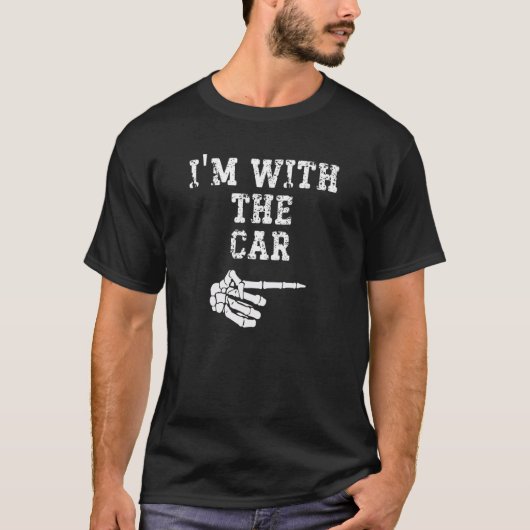 T-shirt I'm with the Car Point Matching Couples Halloween (Devant)