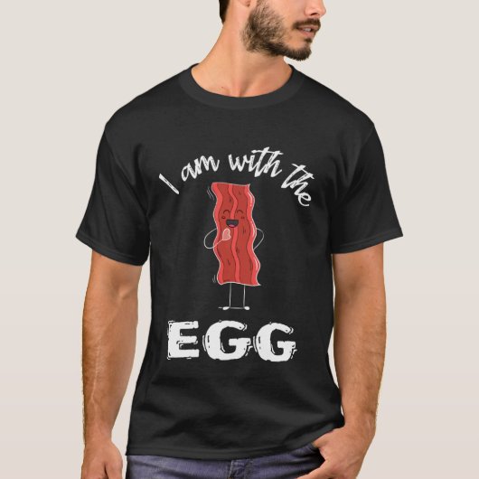 T-shirt I'm With The Egg Bacon Couples Matching Costume Ha (Devant)