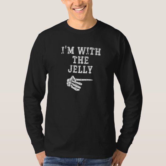T-shirt I'm with the Jelly Point Matching Couples Hallowee (Devant)