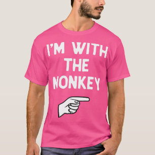 T-shirt Im With The Monkey Costume Halloween Matching Part