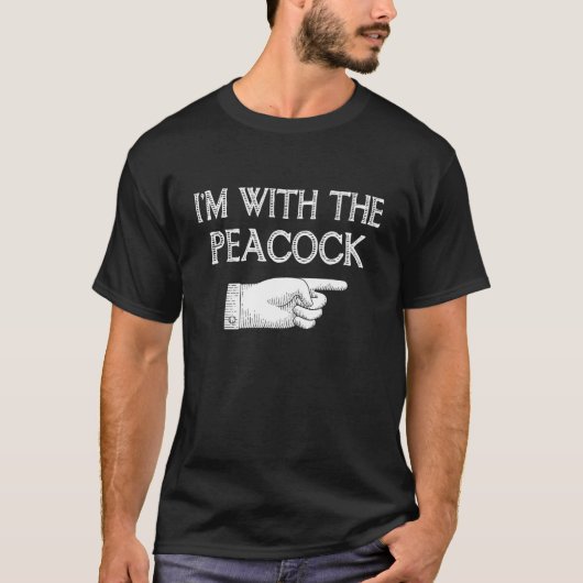 T-shirt I'm With The Peacock Matching Halloween Costume Pa (Devant)