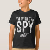 T-shirt I'm With The Spy Easy Costume Halloween Couples Ma (Devant)
