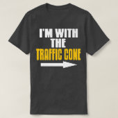 T-shirt I'm With The Traffic Cone Costume Funny Halloween (Design devant)
