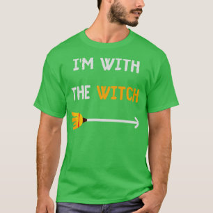 T-shirt Im With The Witch couple costume 2