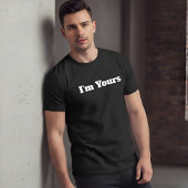 T-shirt I'm Yours Custom Text Black Mens Couples