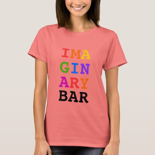 T-shirt IMA GIN ARY BARRE couleurs arc-en-ciel (Devant)
