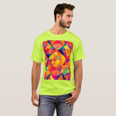 T-shirt Image Abstraite de symétrie dynamique (Devant entier)