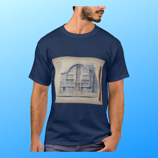 T-shirt Image architecturale vintage sur