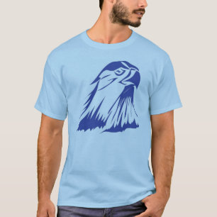 T-shirt Image bleue de faucon
