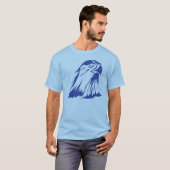 T-shirt Image bleue de faucon (Devant entier)