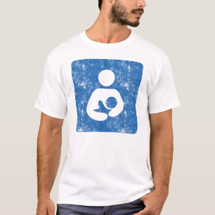 T-shirt Image d'allaitement Letterpress Style Texture