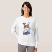 T-shirt image de cerf mignon (Devant entier)