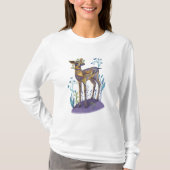 T-shirt image de cerf mignon (Devant)