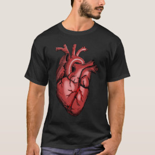 T-shirt Image de coeur anatomique réaliste