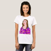 T-shirt Image de dessin animé de Mona Lisa (Devant entier)