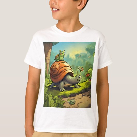 T-shirt Image de dessin de terrifié (Devant)