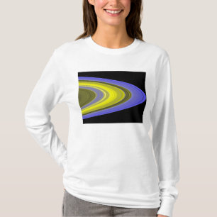 T-shirt image de Faux-couleur des anneaux de Saturn
