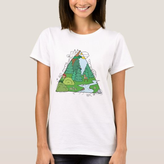 T-shirt Image de forêt (Devant)