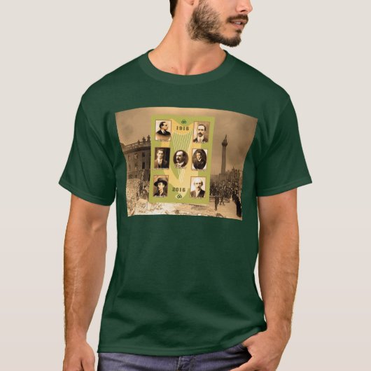 T-shirt Image de Irish Heroes pour Homme-Dark-T-Shirt-Gree (Devant)