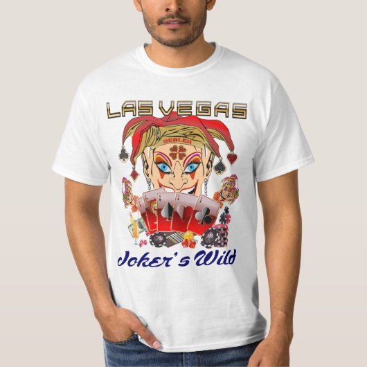T-shirt Image de la vue sauvage du joker de Vegas grande (Devant)