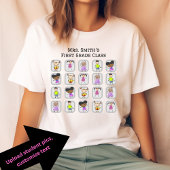 T-shirt Image de l'étudiant à main dessinée personnalisabl