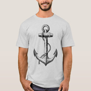 T-shirt Image de style de tatouage d'Ancre