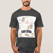 T-shirt Image de texte de couple de couleur charbon de mar (Devant)